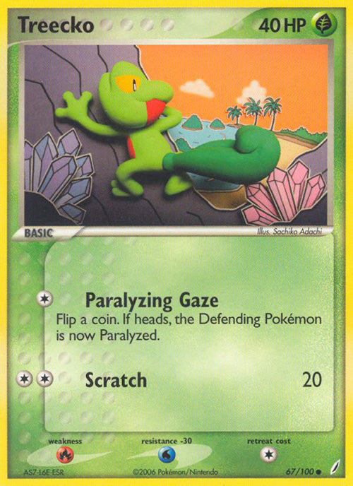 Treecko - 67/100 - Common - Crystal Guardians - Pokemon - MP+