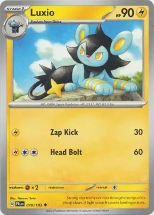 Luxio - 070/193 - Paldea Evolved - Uncommon - NM/M