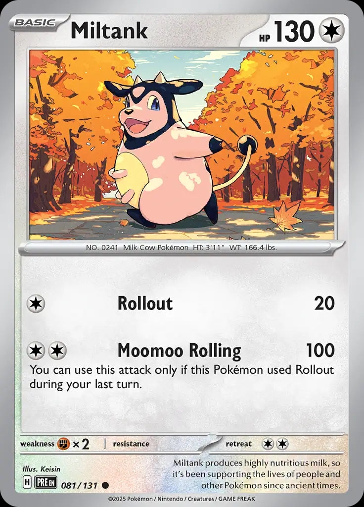 Miltank - 081/131 - Prismatic Evolutions - Common Normal - NM/M