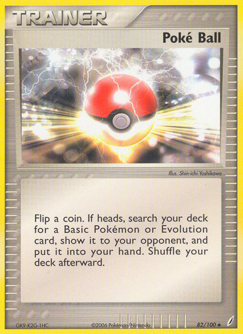 Poke Ball - 82/100 - Uncommon - Crystal Guardians - Pokemon - MP+