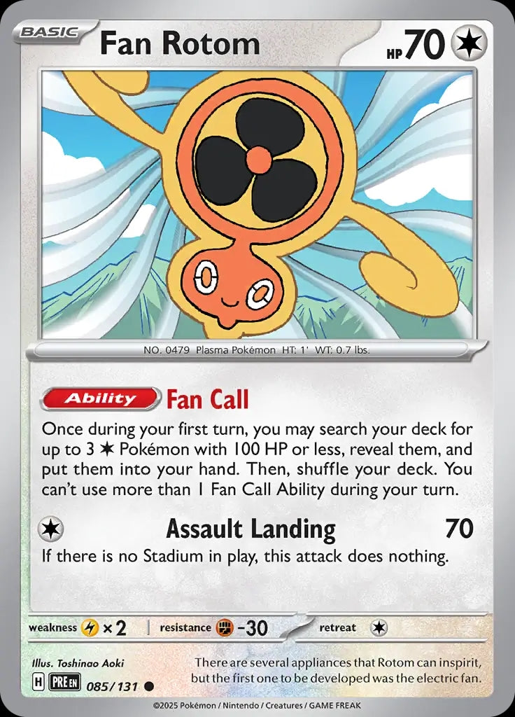 Fan Rotom - 085/131 - Prismatic Evolutions - Common Normal - NM/M