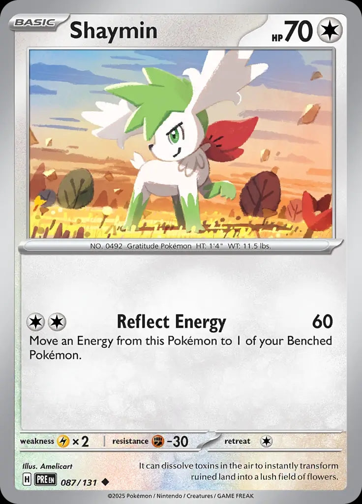 Shaymin - 087/131 - Prismatic Evolutions - Uncommon Normal - NM/M