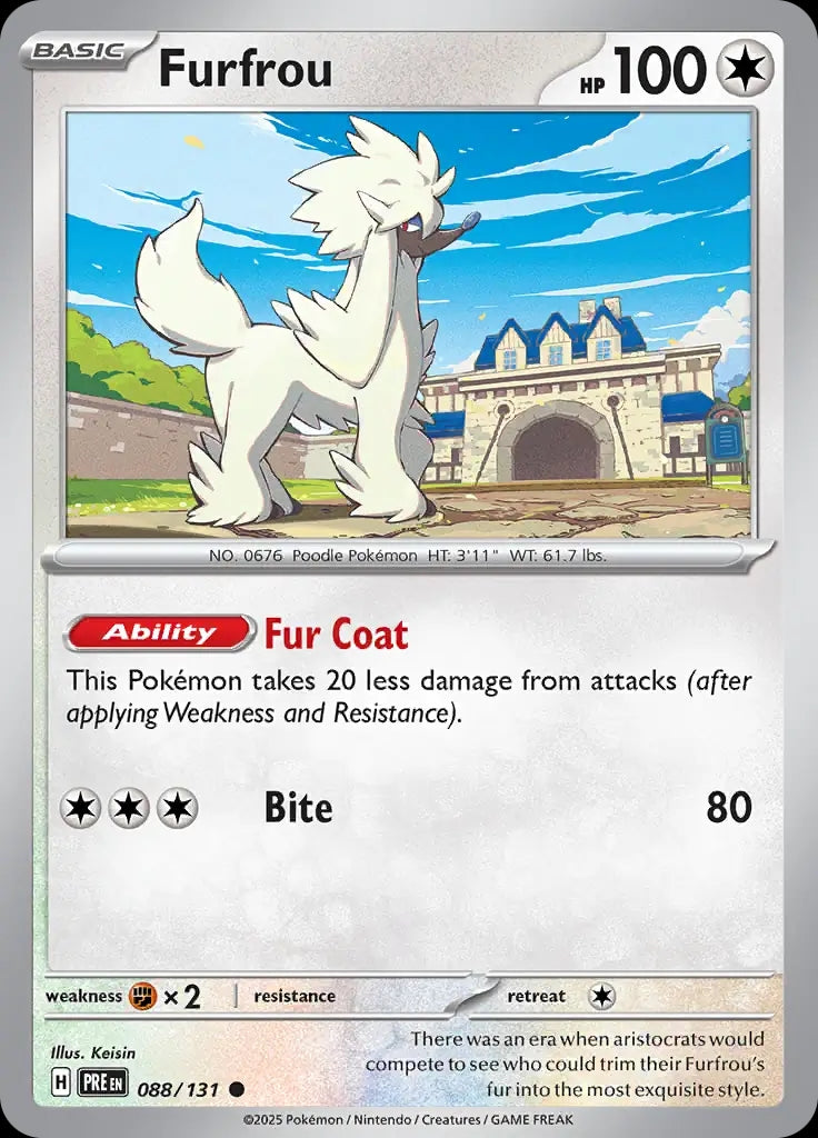 Furfrou - 088/131 - Prismatic Evolutions - Common Normal - NM/M