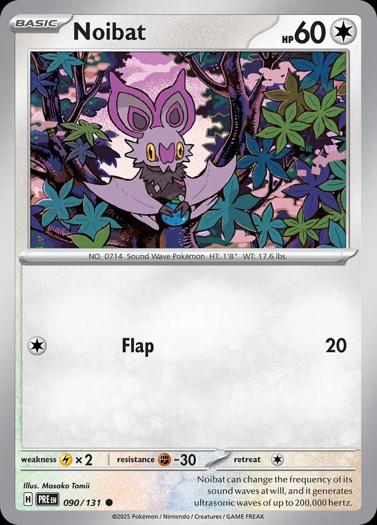 Noibat - 090/131 - Prismatic Evolutions - Common Normal - NM/M