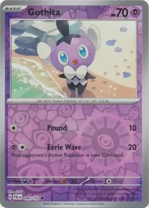 Gothita - 090/193 - Paldea Evolved - Reverse Holo Common - NM/M