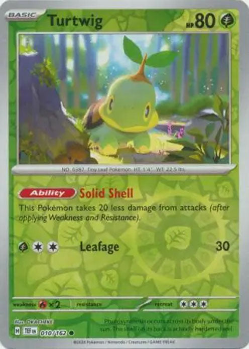 Turtwig - 010/162 - Reverse Holo Common - Temporal Forces - Pokemon - NM/M