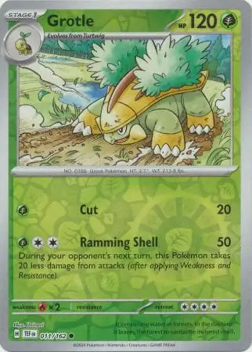 Grotle - 011/162 - Reverse Holo Common - Temporal Forces - Pokemon - NM/M