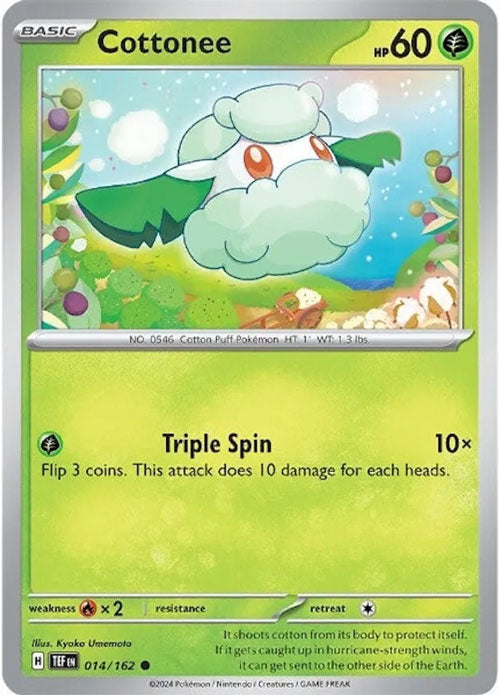 Cottonee - 014/162 - Common - Temporal Forces - Pokemon - NM/M