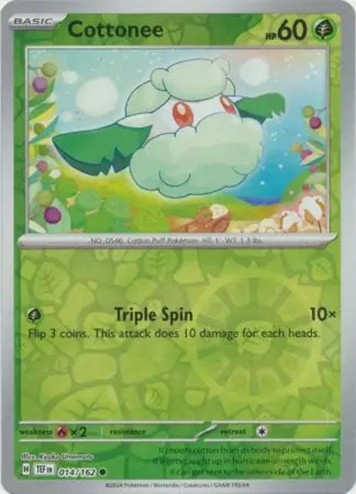 Cottonee - 014/162 - Reverse Holo Common - Temporal Forces - Pokemon - NM/M