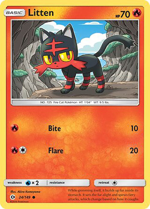 Litten - 24/149 - Common - Sun & Moon Base - Pokemon - LP+