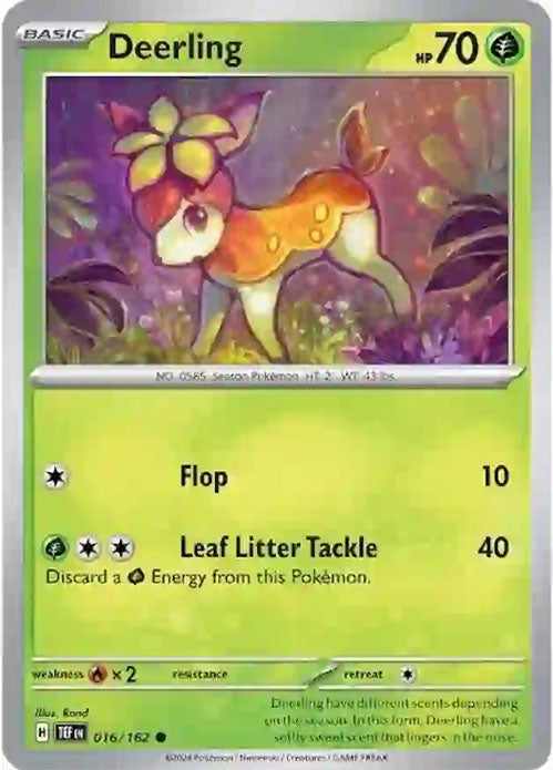 Deerling - 016/162 - Common - Temporal Forces - Pokemon - NM/M