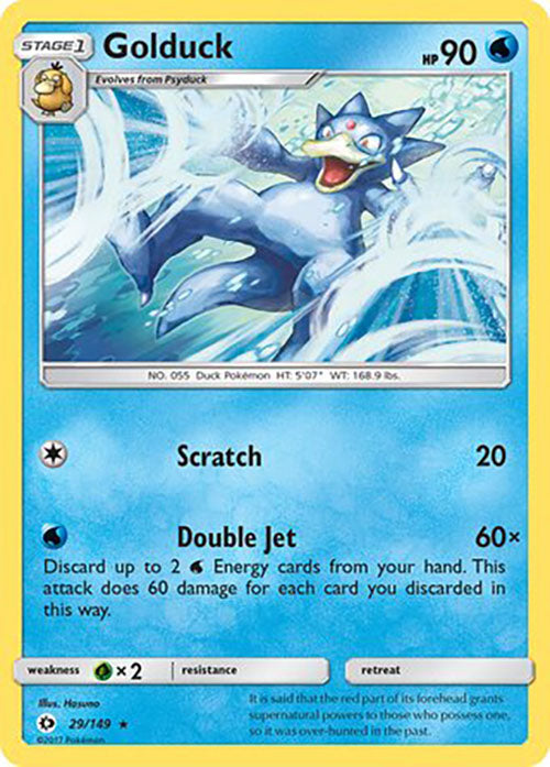 Golduck - 29/149 - Rare - Sun & Moon Base - Pokemon - LP+