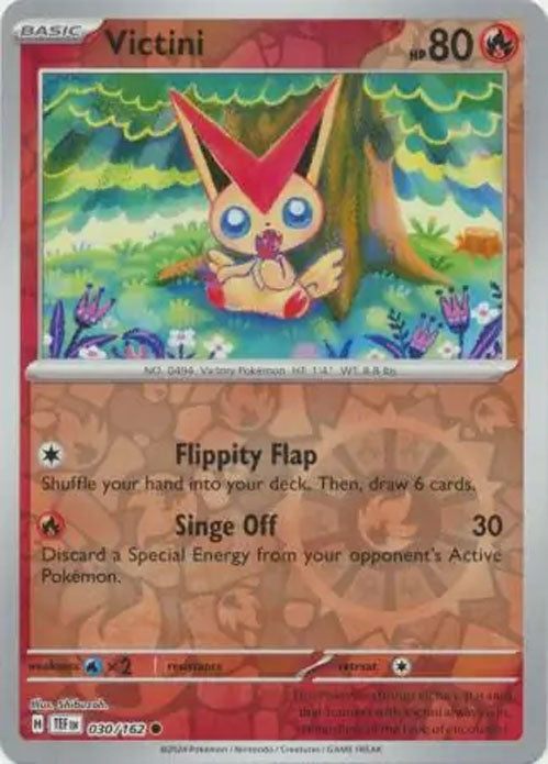 Victini - 030/162 - Reverse Holo Common - Temporal Forces - Pokemon - NM/M