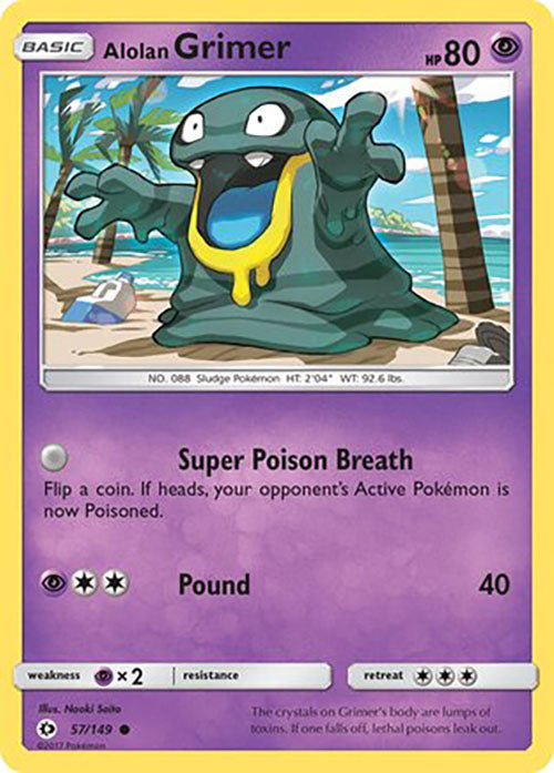 Alolan Grimer - 57/149 - Common - Sun & Moon Base - Pokemon - LP+