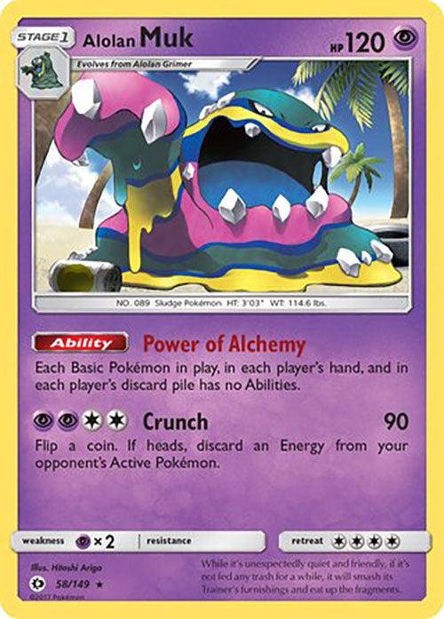 Alolan Muk - 58/149 - Rare Holo - Sun & Moon Base - Pokemon - LP+