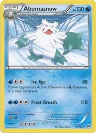 Abomasnow 040/162 - Reverse Holofoil XY  BREAKthrough - Rare