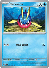 Carvanha - 042/162 - Common - Temporal Forces - Pokemon - NM/M