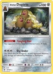 Alolan Dugtrio - 87/149 - Rare Holo - Sun & Moon Base - Pokemon - LP+