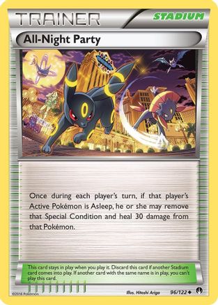 All-Night Party 096/122/122 - Reverse Holofoil XY  BREAKpoint - Uncommon