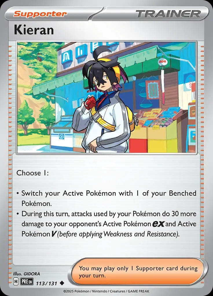 Kieran - 113/131 - Prismatic Evolutions - Uncommon Normal - NM/M