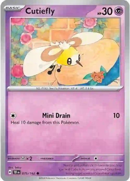 Cutiefly - 075/162 - Common - Temporal Forces - Pokemon - NM/M