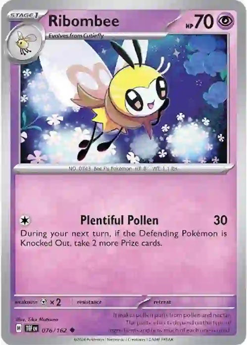 Ribombee - 076/162 - Uncommon - Temporal Forces - Pokemon - NM/M