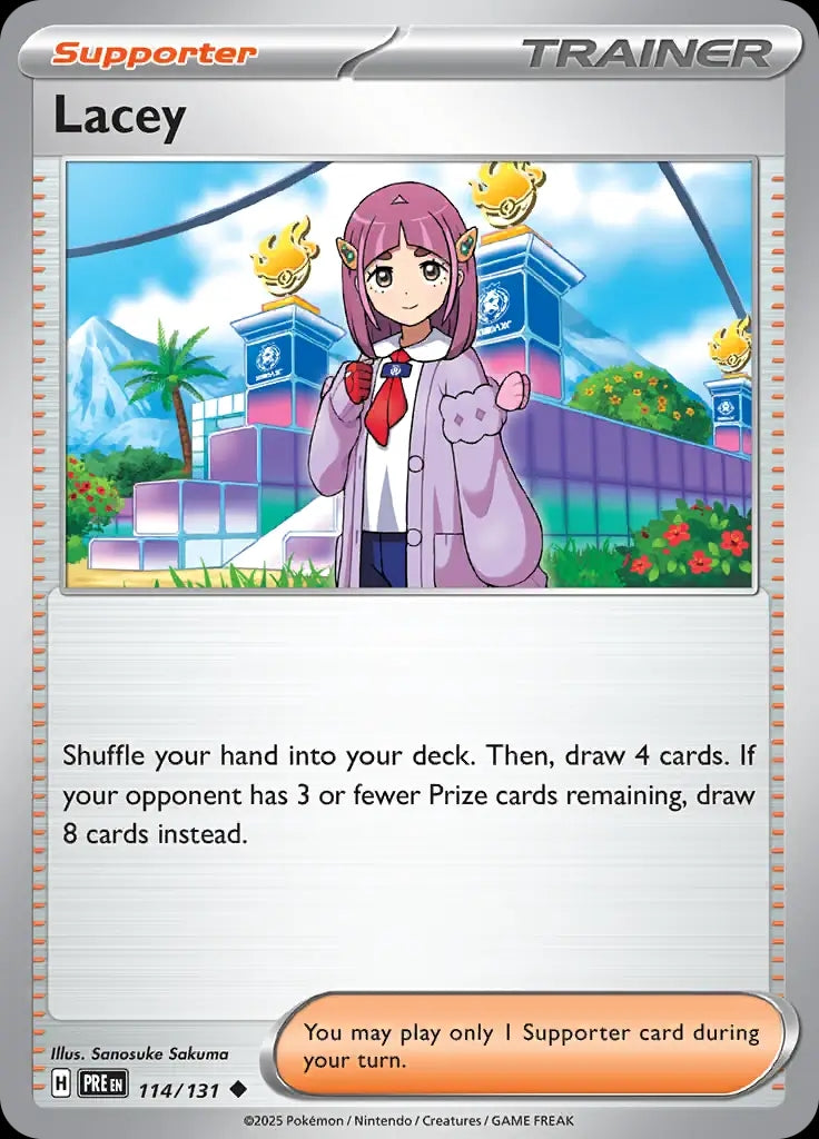 Lacey - 114/131 - Prismatic Evolutions - Uncommon Normal - NM/M
