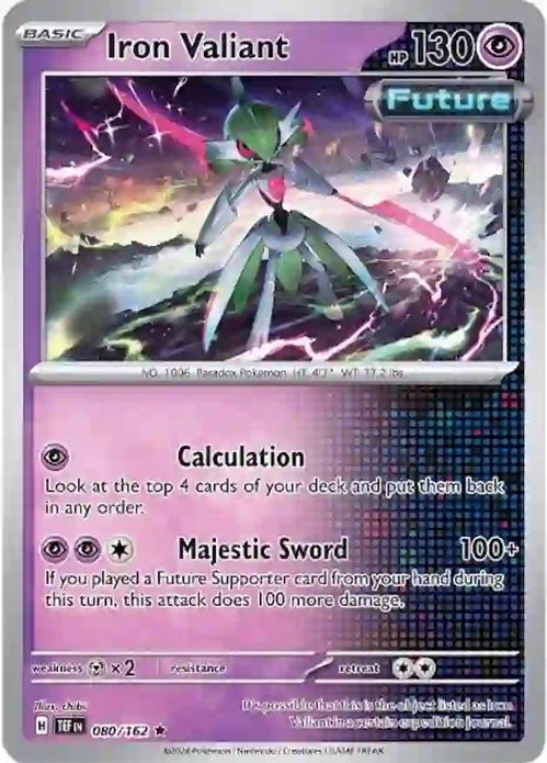 Iron Valiant - 080/162 - Holo - Temporal Forces - Pokemon - NM/M