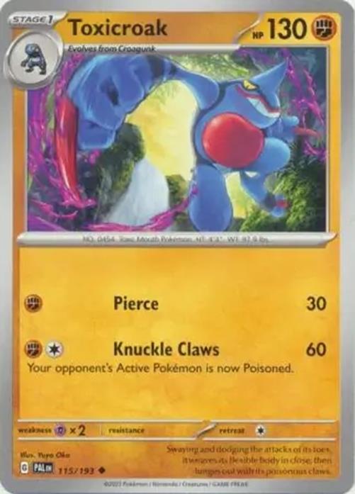 Toxicroak - 115/193 - Paldea Evolved - Uncommon - NM/M