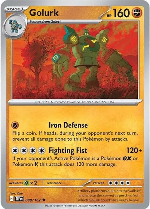 Golurk - 088/162 - Uncommon - Temporal Forces - Pokemon - NM/M