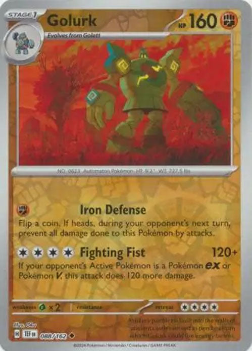 Golurk - 088/162 - Reverse Holo Uncommon - Temporal Forces - Pokemon - NM/M