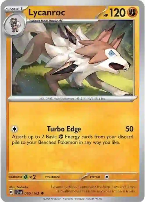 Lycanroc - 090/162 - Uncommon - Temporal Forces - Pokemon - NM/M