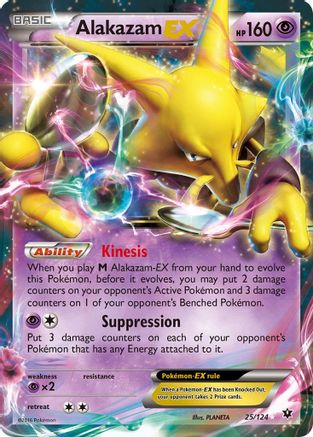 Alakazam EX 025/124/124 - Holofoil XY  Fates Collide - Ultra Rare