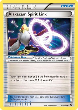 Alakazam Spirit Link 090/124/124 - Reverse Holofoil XY  Fates Collide - Uncommon
