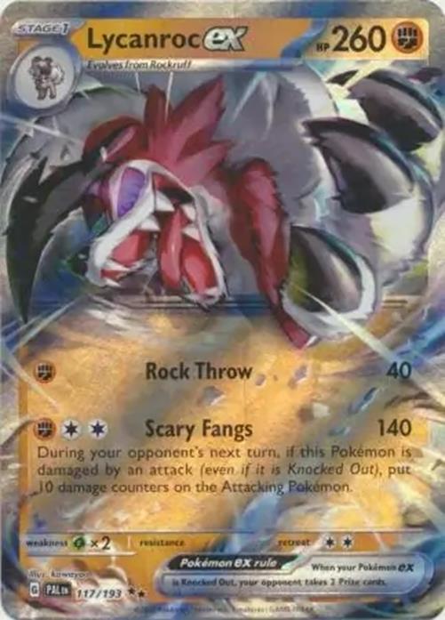 Lycanroc ex - 117/193 - Paldea Evolved - Double Rare - NM/M