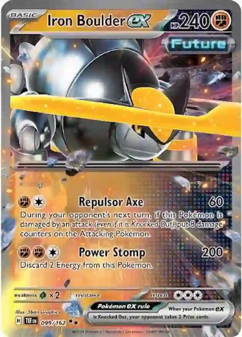 Iron Boulder ex - 099/162 - Double Rare - Temporal Forces - Pokemon - NM/M