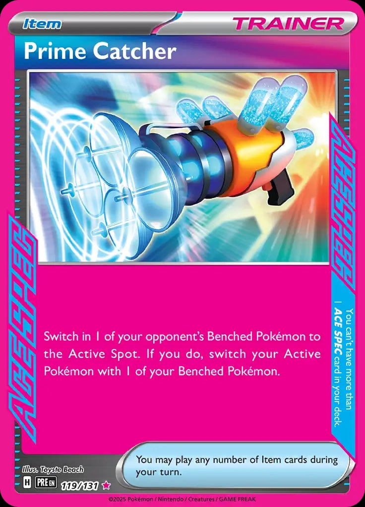 Prime Catcher - 119/131 - Prismatic Evolutions - ACE SPEC Rare - NM/M