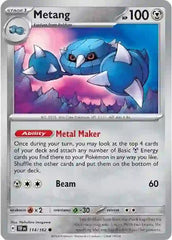 Metang - 114/162 - Common - Temporal Forces - Pokemon - NM/M