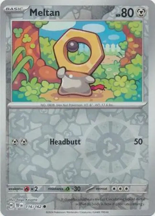 Meltan - 116/162 - Reverse Holo Common - Temporal Forces - Pokemon - NM/M