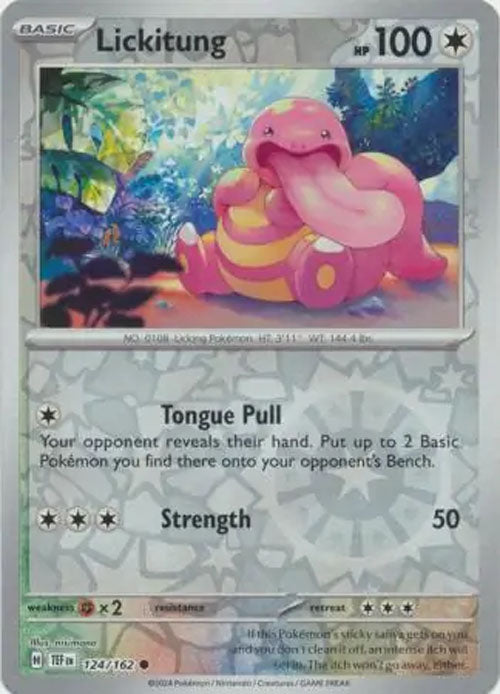 Lickitung - 124/162 - Reverse Holo Common - Temporal Forces - Pokemon - NM/M