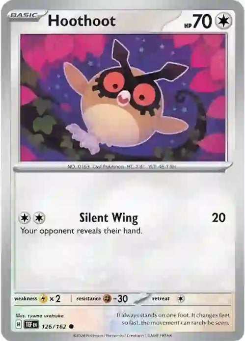 Hoothoot - 126/162 - Common - Temporal Forces - Pokemon - NM/M