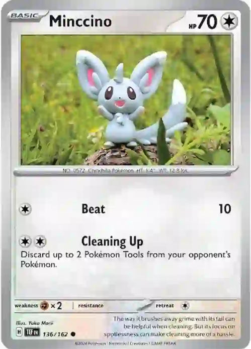 Minccino - 136/162 - Common - Temporal Forces - Pokemon - NM/M