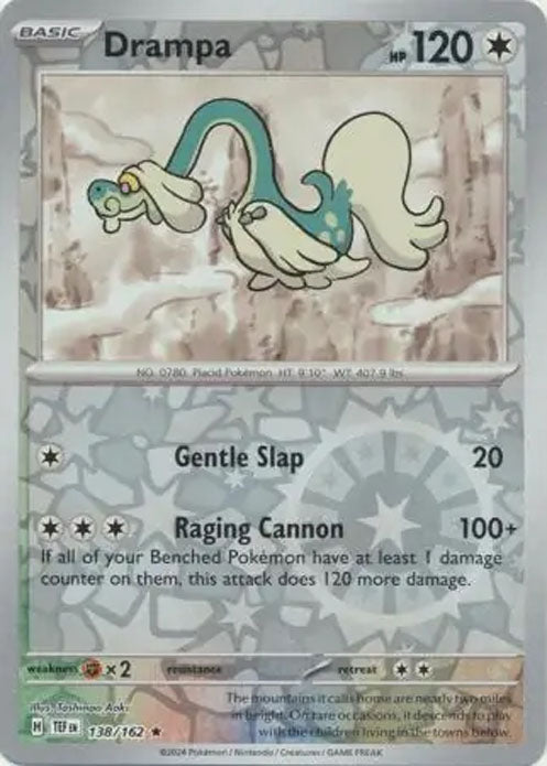 Drampa - 138/162 - Reverse Holo Rare - Temporal Forces - Pokemon - NM/M