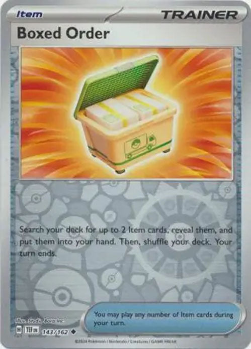 Boxed Order - 143/162 - Reverse Holo Uncommon - Temporal Forces - Pokemon - NM/M