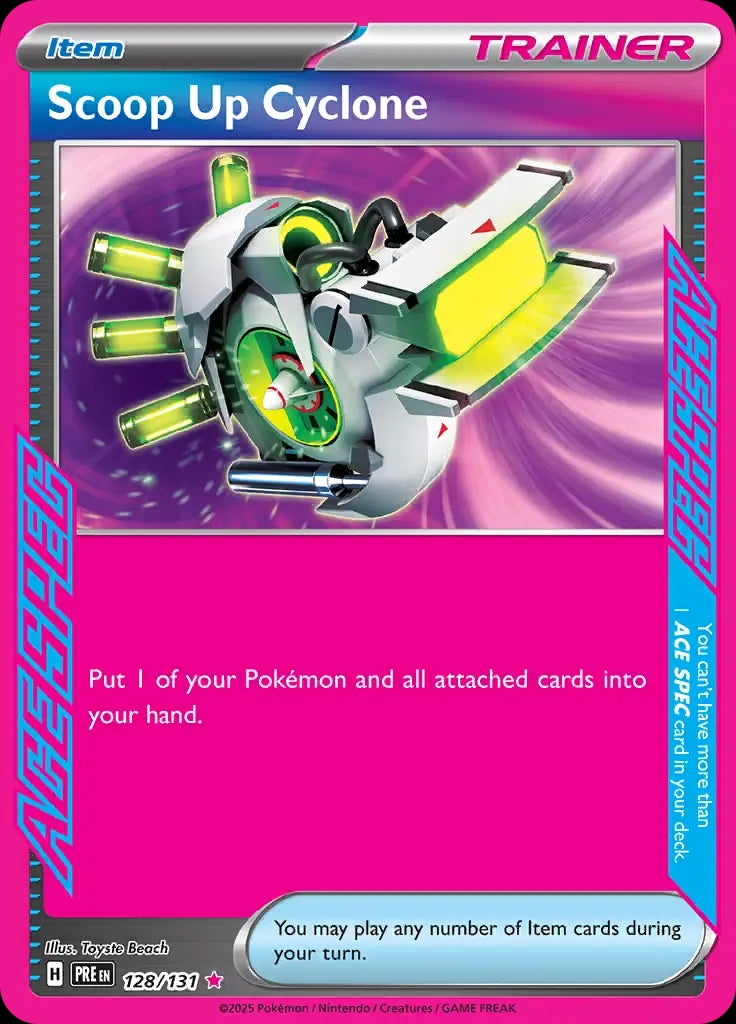 Scoop Up Cyclone - 128/131 - Prismatic Evolutions - ACE SPEC Rare - NM/M