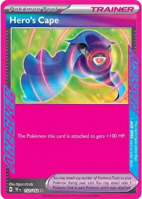 Hero's Cape - 152/162 - ACE SPEC Rare - Temporal Forces - Pokemon - NM/M