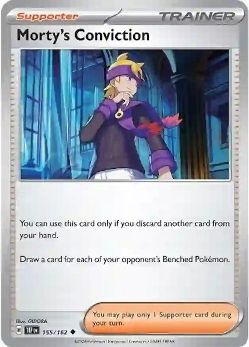 Morty's Conviction - 155/162 - Trainer - Temporal Forces - Pokemon - NM/M