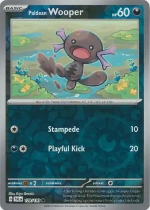 Paldean Wooper - 129/193 - Paldea Evolved - Reverse Holo Common - NM/M