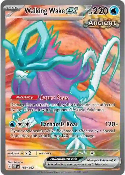 Walking Wake ex - 189/162 - Ultra Rare - Temporal Forces - Pokemon - NM/M
