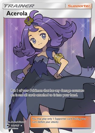 Acerola (Full Art) 142/147/147 - Holofoil SM  Burning Shadows - Ultra Rare